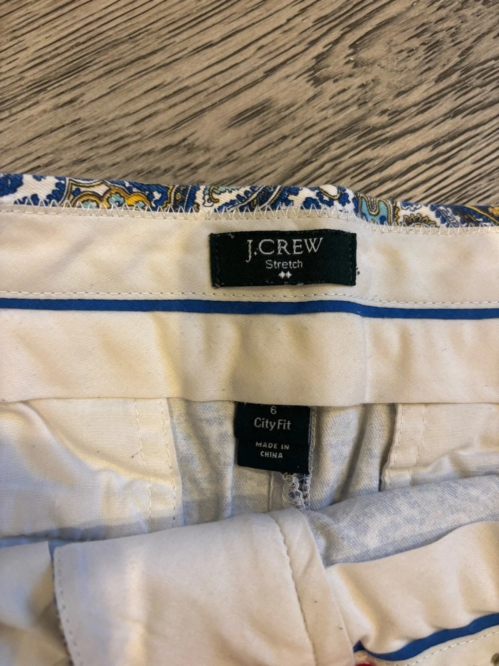 J.Crew Paisley Chino Shorts Coastal Preppy Size 6